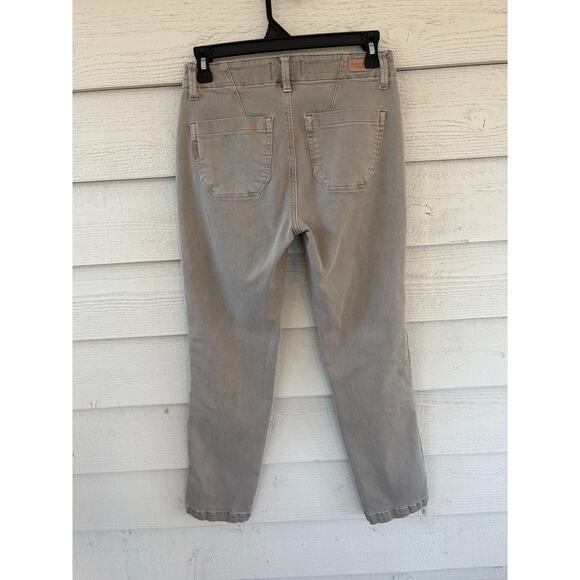 PAIGE Mayslie Jogger Jeans Women’s Size 25 Taupe Stretch Utility Denim Pants - Picture 11 of 11